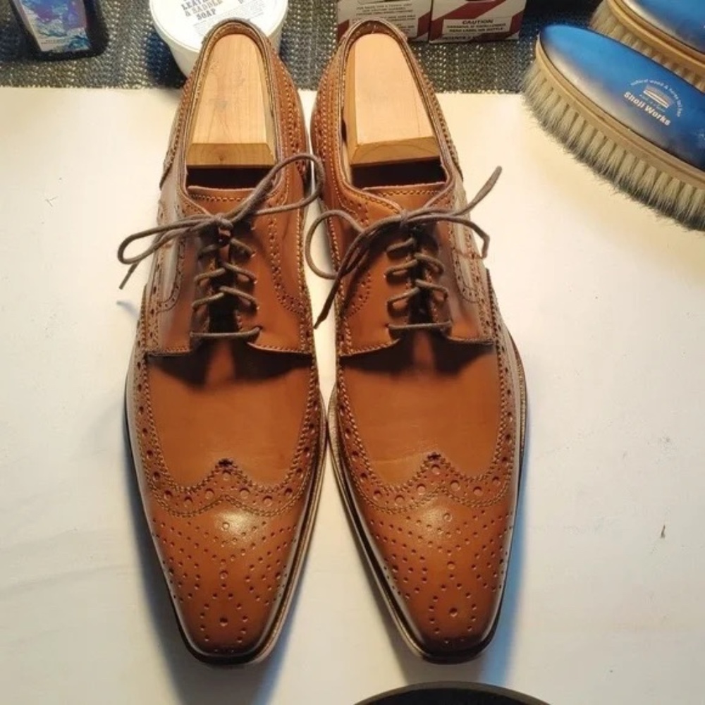 Tan Wing-tip shoes size 9 1/2